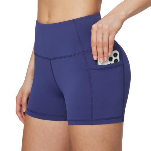 Image of baleaf Women's High Waist Biker Shorts with 3 Pockets