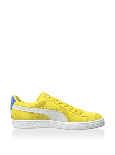 PUMA Suede Classic Tropicalia Mens in Vibrant Yellow/White, 11.5