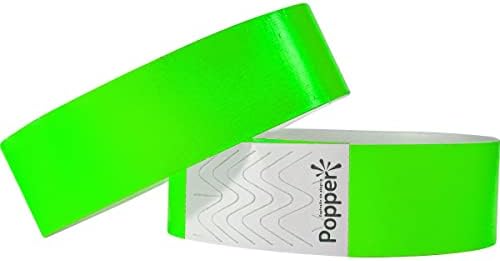 Pulseira de Identificação, Sintética, Verde Fluor, Pacote com 50