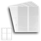 Avec intercalaires en carton blanc solide (300 g/m²). Fentes en film de qualité transparent et sans plastifiant