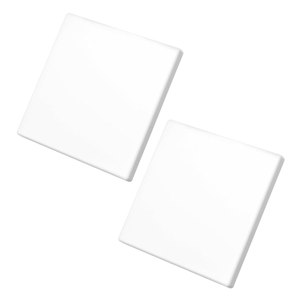 2 copriprese autoadesive da incasso, 86 × 86 mm in plastica bianca, coperture elettriche per prese o interruttori inutilizzati