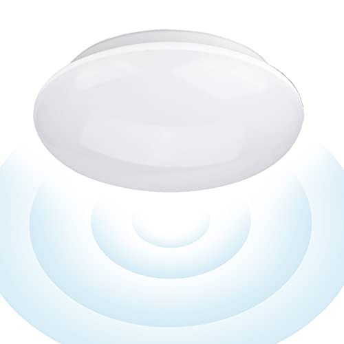 eSenlite Flush Mount Ceiling Light - 180 LED 18W (100W Incandescent Bulbs Equivalent) 1200LM 3000K Energy Saving Warm White Smart Motion Activated Ceiling Light Fixture
