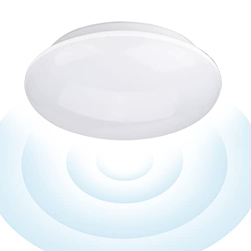 eSenlite Flush Mount Ceiling Light - 180 LED 18W (100W Incandescent Bulbs Equivalent) 1200LM 5000K Energy Saving Pure White Smart Motion Activated Ceiling Light Fixture -  EE Syster Group Inc., EE118WMC