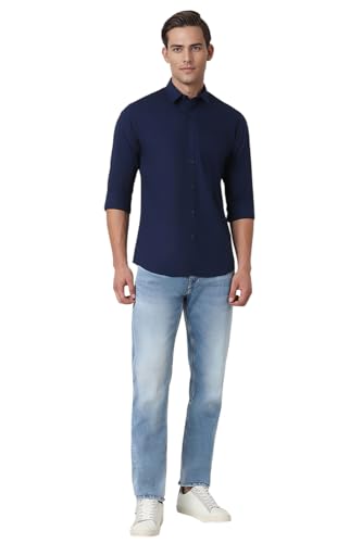 Image of Peter England Men's Premium Stretchable Cotton Solid Casual Shirt