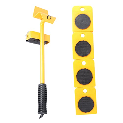 ETHZZLE Heavy Furniture Movers with Wheels and Heavy Things Movers Tool Set for Moving Large Appliances Home Furniture Sliders Portable Yellow Moving Equipment for Household Use