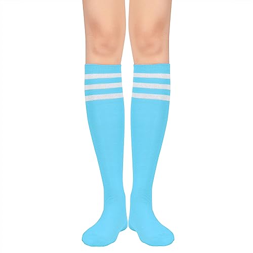 Image of Century Star Knee High Socks for Women Long Tube Socks with Stripes | Soft, Skin Friendly And Stretchy, Vibrant Colors Perfect For Daily Wear, Sports, Halloween And Christmas