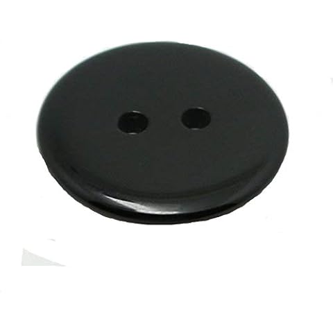 100Pcs Children Sewing Buttons 2 Holes Kids Resin Buttons DIY Crafts Round Button Set Sewing Accessories (Black, 20mm) Cover