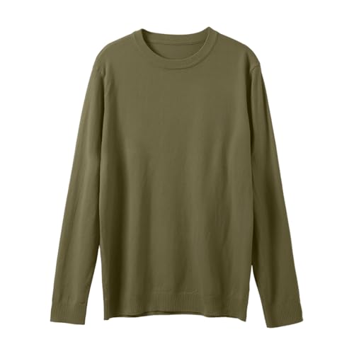 Fxbar Men's Black Sweater Mens Crewneck Sweater Soft Pullover Sweaters Long Sleeve Knitted Textured Jumper Fall Winter Outwear, Green-b, X-Large2