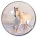 Imán de nevera de caballo blanco Pegatinas de refrigerador Imán decorativo de viaje de recuerdo de cristal