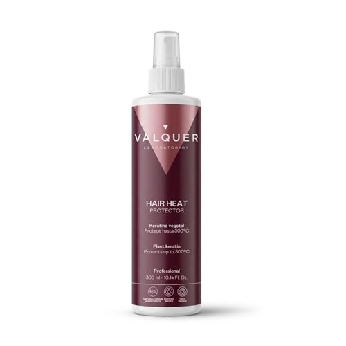 VALQUER Protector Térmico Capilar en Spray | Protege del Calor de Plancha y Secador, Previene Sequedad y Daño | Fórmula Zero con Keratina | Vegano | 300 ml