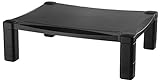 Kantek Single Level Height-Adjustable Monitor/Laptop Stand, 17-Inch Wide x 13-Inch Deep x 3 to 6.5-Inch High, Black (MS400)