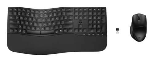 HP 680 Combo Clavier et Souris sans Fil, 6 Touches programmables, capteur Optique de 1200 dpi, jusqu'Ă 36 Mois de Batterie pour Le Clavier et 20 pour la Souris, Compatible avec Windows 11, Noir