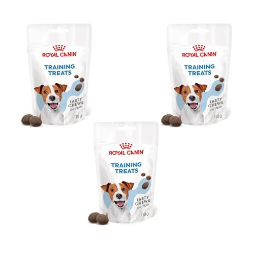 ROYAL CANIN Training Treats | Confezione Tripla | 3 x 110 g | Snack per Cani di Tutte Le Taglie e Razze | in Comodo Sacchetto richiudibile | A Partire dal 6° Mese di Vita | con Pollo