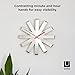 Umbra Ribbon Modern 12-inch Wall Clock, Battery Operated Quartz Movement, Silent Non Ticking Wall Clock, Stainless Steel