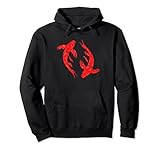 koi carp fish giappone giapponese felpa con cappuccio