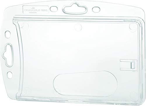 DURABLE Card Box Hard Plastic Inside 8.5 x 5.4 cm Clear (Pack of 10) You will receive 1 pack of 10