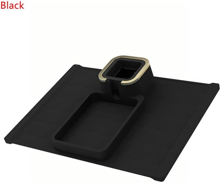 Silicone Sofa Armrest Cup Holder Drink Coaster Silicone Cup Holder Tray Couch Coaster Holder for Office Home Sofa Storage Tray (Black)