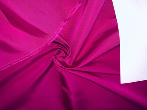 Taffetas de soie rose vif tissu structuré pour volume et création de mode