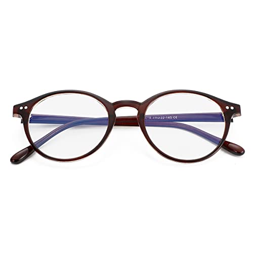 Image of Gleyemor Blue Light Glasses for Men Women, Vintage Round Frame Eyeglasses