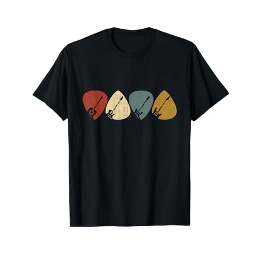 Regalo de guitarrista vintage retro, púa de guitarra Camiseta