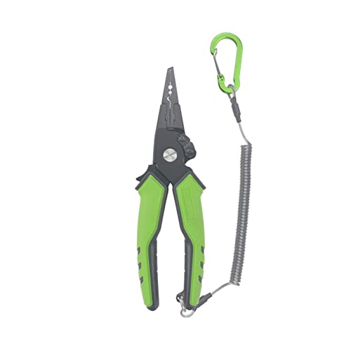 XYXXBB Aluminum Fishing Locking Pliers Self- Locking Aluminium Fishing Cutting Pliers with Rubber Handle Quick Knot Tool (Color : Grun)