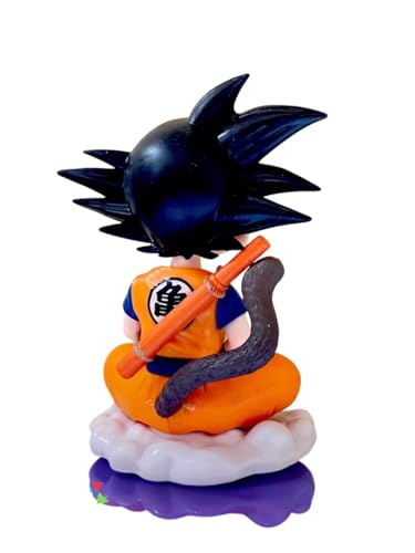 Image of Sitting Goku Action Figure Dragon Ball Anime Collectible Collectibles | PVC Display Action Figure for Desk & Shelf - Sitting Goku