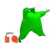 Qshine Inflatable Full Body Jumpsuit Cosplay Costume Halloween Funny Fancy Dress Blow Up Party Toy (Green)