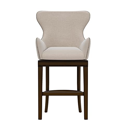 Butaco contemporáneo Hillsdale Caydena de cuero sintético, 44,25 pulgadas, color gris/cafés miniatura 5