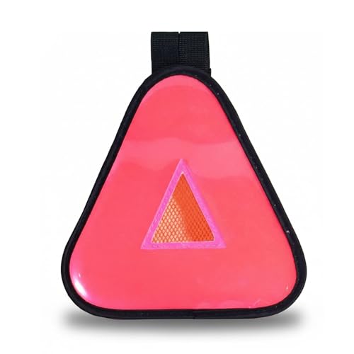 Vincita Reflective Yield Symbol with Hook and Loop Strap - High Visibility for Safety At Night - Safety Reflector for Bike Rack, Stroller, Backpack, Car Rack - Bicycle Reflective Accessories (Pink) by Vincita - Used condition - US$8.66