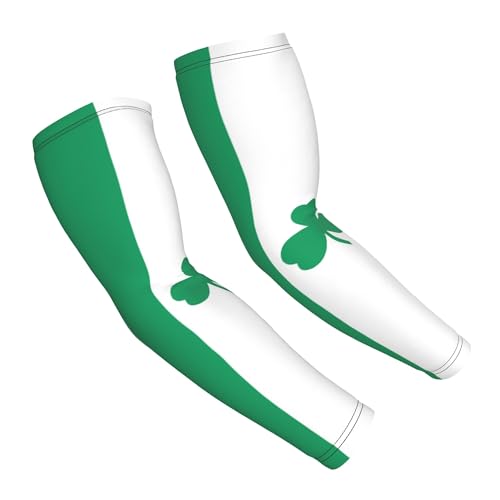CUTEDWARF Irish flag shamrock Outdoor Sun Protection Sleeves Sunblock Cycling Arm Cover Golf Sleeves