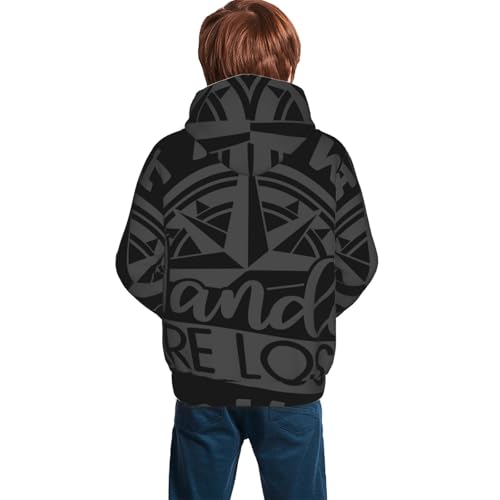 Not All Who Wander Are Lost2 Kid Hoodies Boys Sweatshirts Girls Pullover with Pocket4