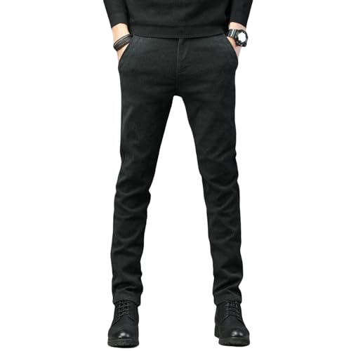 Men's Spring Hong Kong Black Slim Fit Tapered Elastic Business Wrinkle-Free Versatile Casual Pants - Main Image