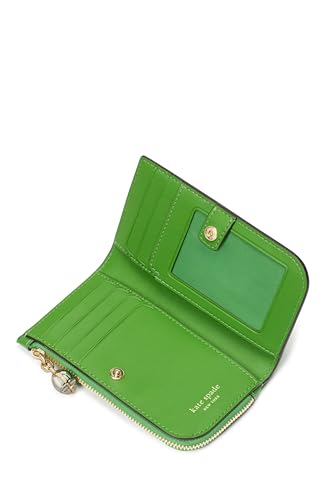 Image of kate spade new york Devin I Love You Script Embossed Leather Small Slim Bifold Wallet
