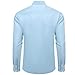 YourTies Mens Blue Button Down Shirt Long Sleeve Formal Business Light Blue Dress Shirt Causal Inner Contrast Shirts Wrinkle Free