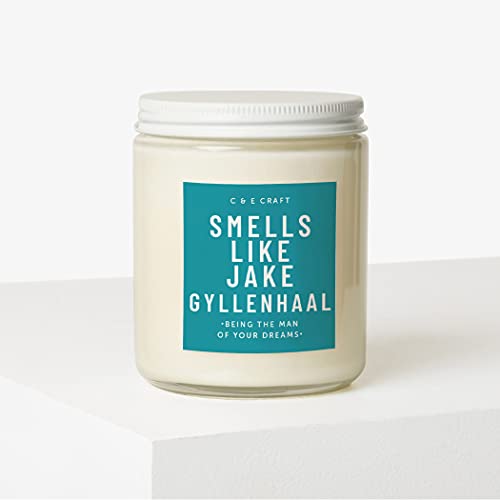 CE Craft - Smells Like Jake Gyllenhaal Scented Candle – Iced Vanilla Woods Scent – Gift for Her, Jake Gyllenhaal Gift, Girlfriend Gift, Celebrity Prayer Candle