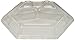 Smart-Set 94713 10.56-Inch by 1.78-Inch Size Clear 3 Compartment Close Off Lid For Laminated Foam Hexagon Serving Tray 100-Pack (Case of 2)