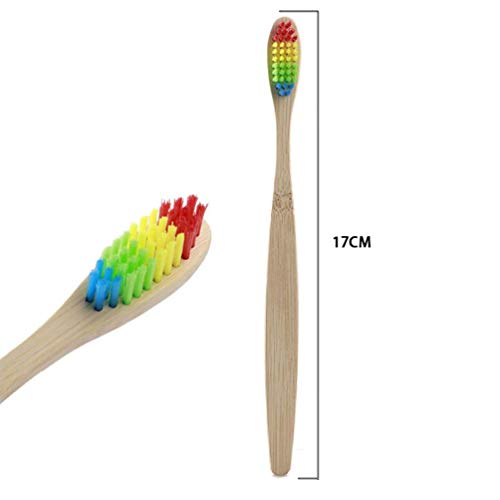 HEALLILY 4Pcs Escovas de Dentes de Bambu Escovas de Dentes Biodegradáveis â€‹â€‹Sustentáveis â€‹â€‹P