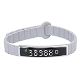 Gugxiom Pulsera Inteligente, Banda de Rastreador de Actividad Portátil con Diseño de Impermeabilización para Teléfonos Android (SILVER)