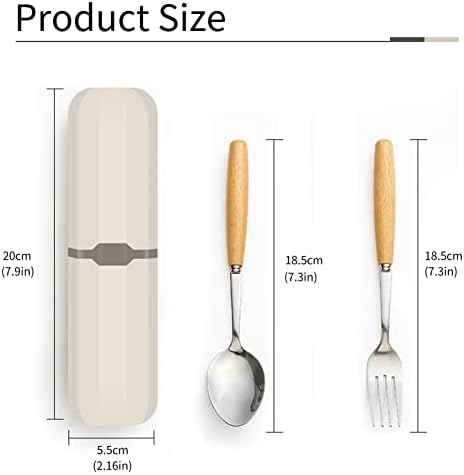 Skycase Portable Cutlery Storage Box, 2Pcs Travel Knife Fork Spoon Holder Tableware Storage Box, Food Grade PP Cutlery Storage BoxWhite