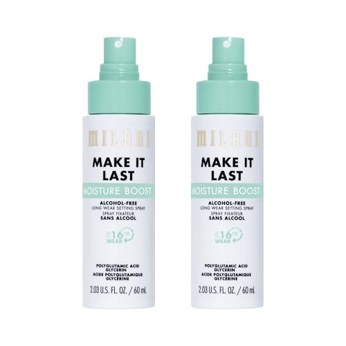 Image of Milani Make It Last Moisture Boost Setting Spray - Alcohol Free Waterproof Makeup Finishing Mist - Hydrating & Soothing Formula for Sensitive Skin - 2 Count