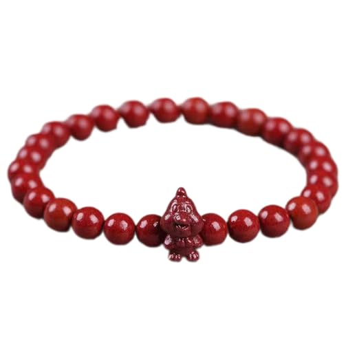 Bracelet en pierres précieuses de cinabre naturel haut de gamme pour l'équilibre