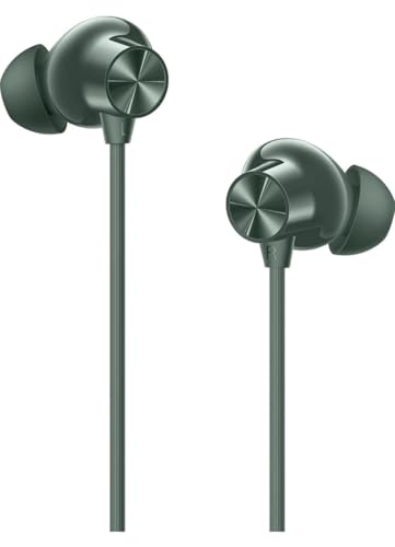 Image of Z2 ANC Bluetooth Neckband Earphones, Green | 12.4mm Bass Drivers, 45dB Active Noise Cancellation, 28H Battery Life, Fast Charging, Lightweight Flexible