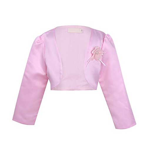 Image of iEFiEL Girls Long Sleeves Bolero Jacket Shrug Short Cardigan Sweater Dress Cover Up
