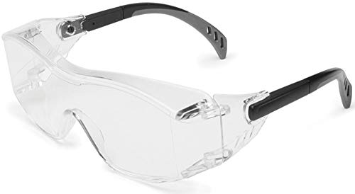Gateway Safety 6980 Cover2 Safety Glasses Protective Eye Wear - Over-The-Glass (OTG), Clear Lens,...