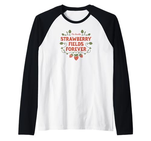 Los Beatles -Strawberry Fields Forever Camiseta Manga Raglan