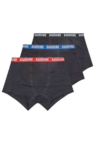 BadRhino Big & Tall 3 Pack Multicolour Waist Boxers - Men's - Plus Size Curve