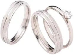 Aliança de Namoro Em Aço Inox 4mm Diamantada Com Anel Solitário e Caixa de Veludo Vermelha