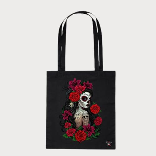 Catrina de cerámica artesanal mexicana para decoración del Día de Muertos