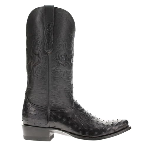 Vaccari Men's Henry Genuine Full Quill Ostrich Leather Western Cowboy Boots3