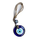 oringnat Colgante de cuentas azules para colgar en la pared, decoración de jardín y hogar para Prote